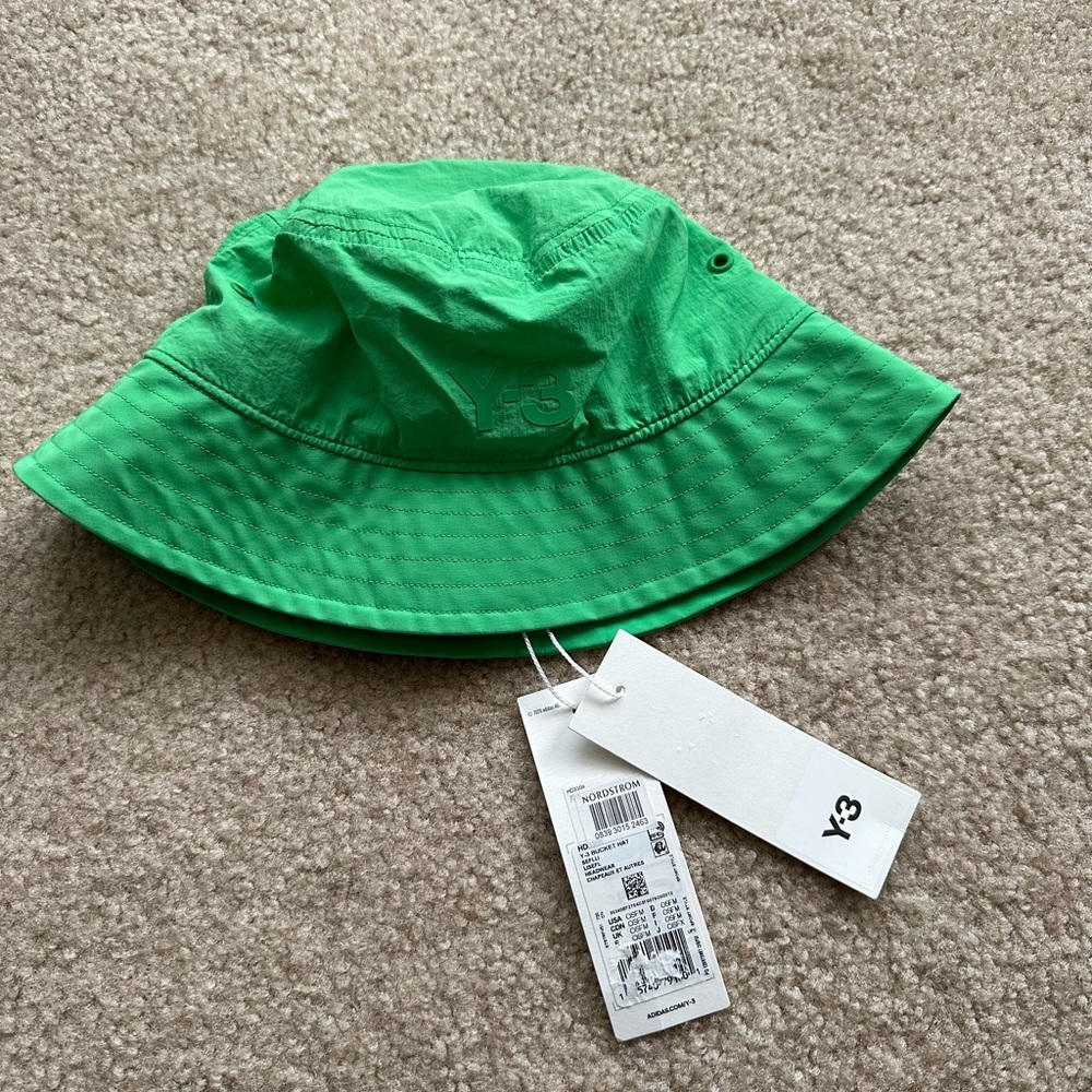Y-3 Green Logo Bucket Hat